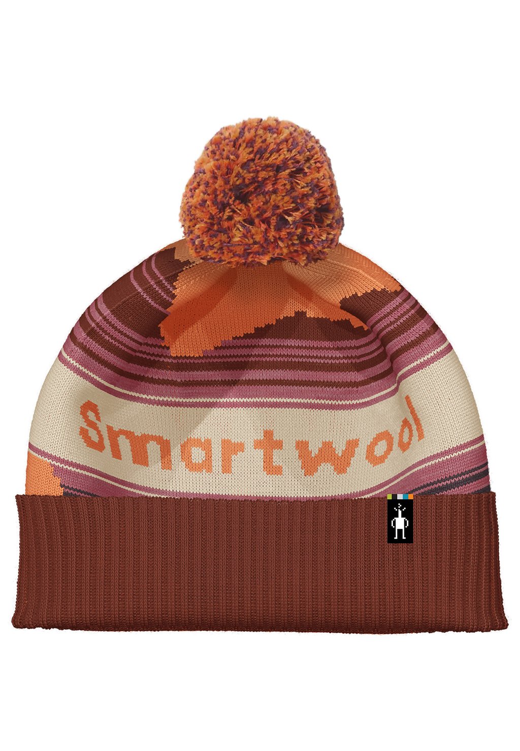 

Шапка POM Smartwool, абрикос