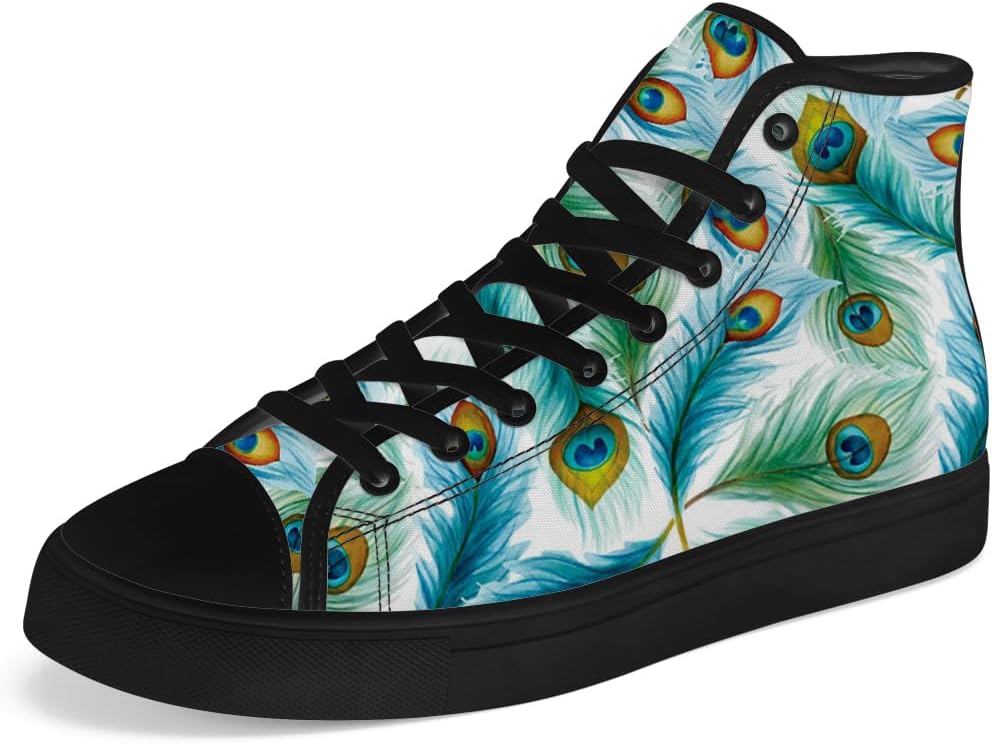 

Кеды Chebing Peacock на высокой подошве из ткани, высокие кроссовки на шнуровке, повседневная обувь, подарок для мужчин и женщин, белый/синий