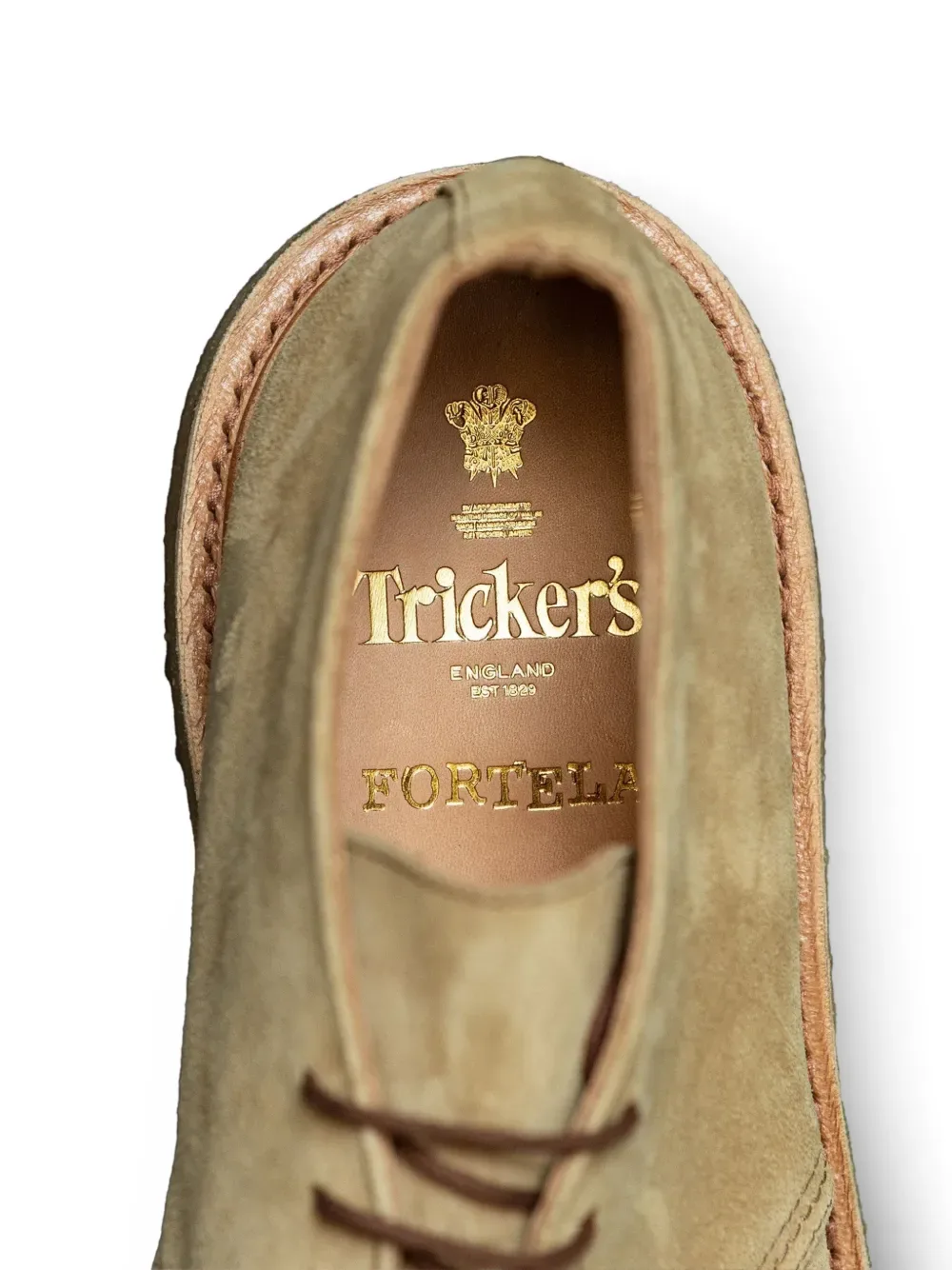 Замшевые ботинки на шнуровке X Trickers Fortela, бежевый — фото 4