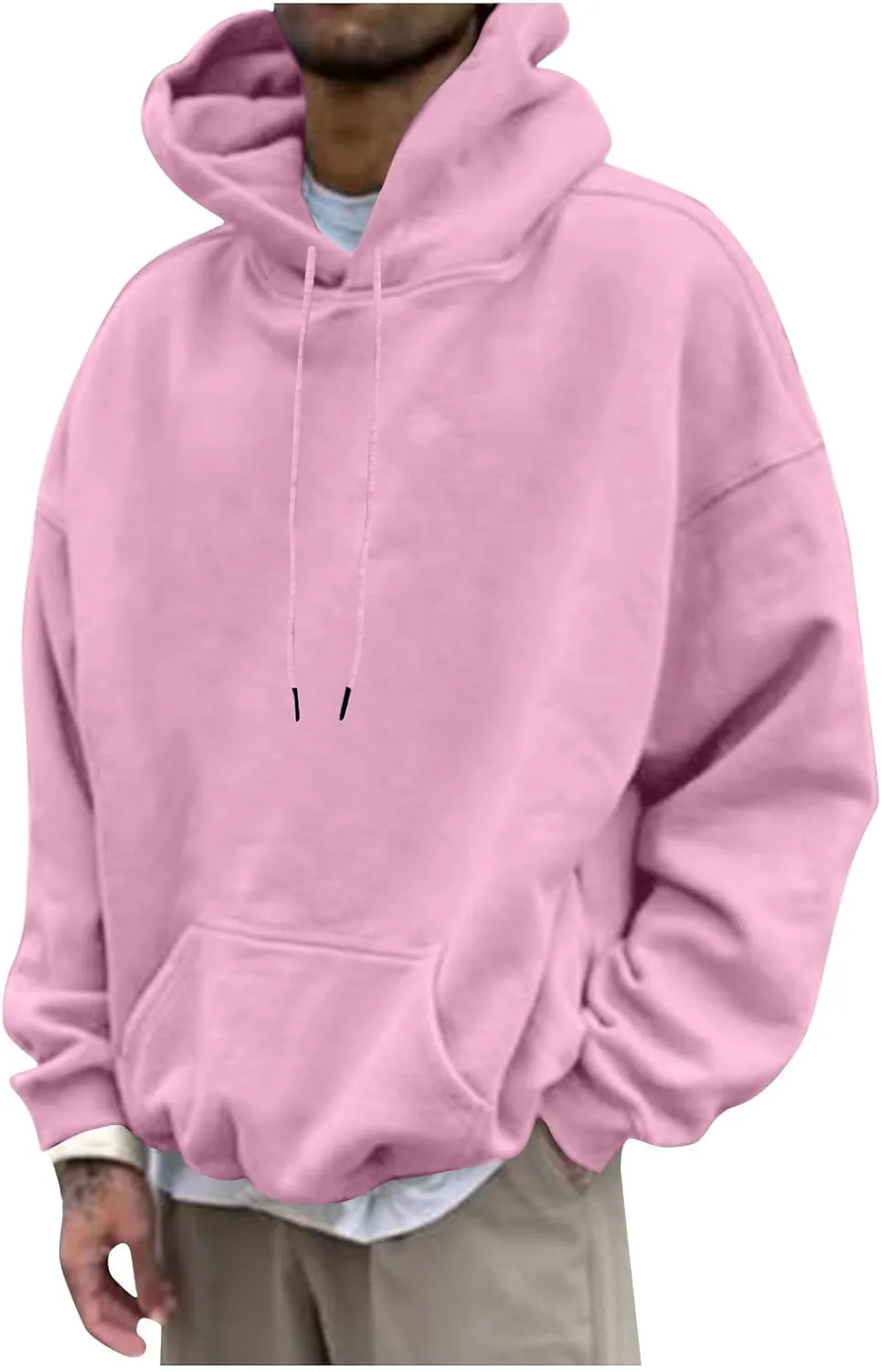 

Толстовка с капюшоном для мужчин, длинный рукав, с карманом