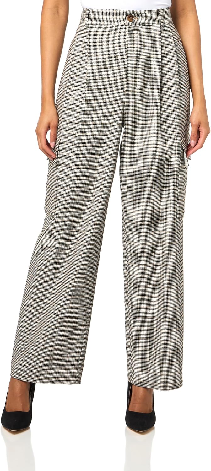 

Женские брюки-карго Tommy Hilfiger с принтом «гусиная лапка», Brown Multi