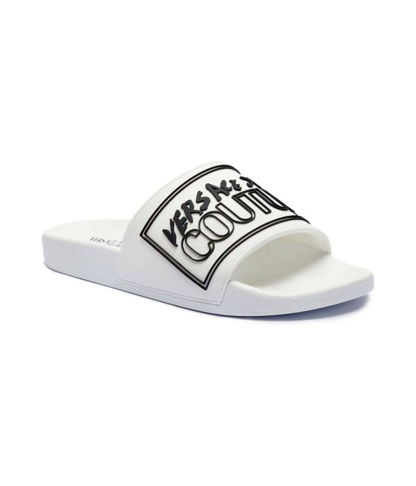 

Шлепанцы мужские Versace Jeans Couture с фирменным принтом, белый