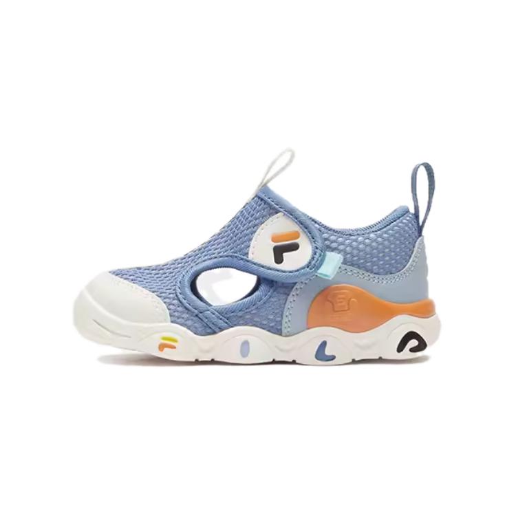 

Скользоустойчивые и дышащие низкие детские ботиночки сине-белые для малышей FILA KIDS