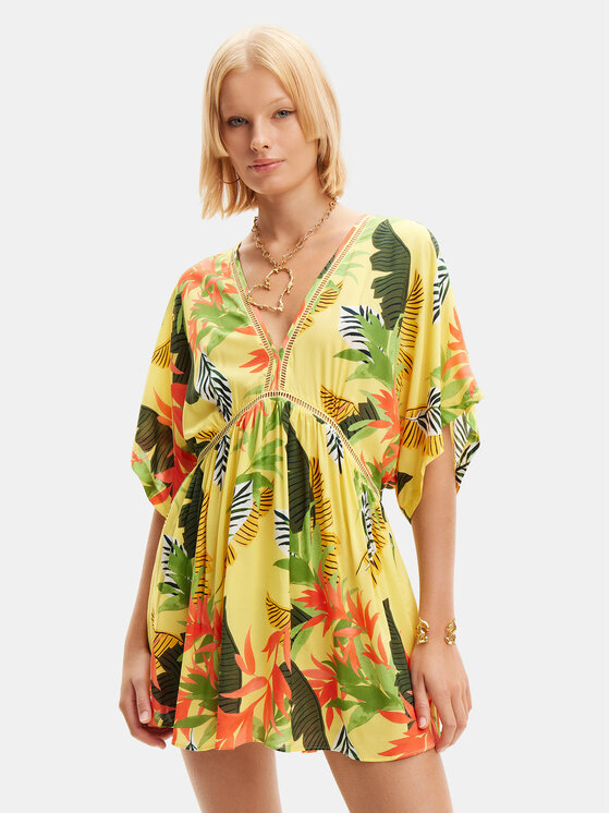 

Пляжное платье loose fit Tropical Party 24SWMW23 Desigual, мультиколор