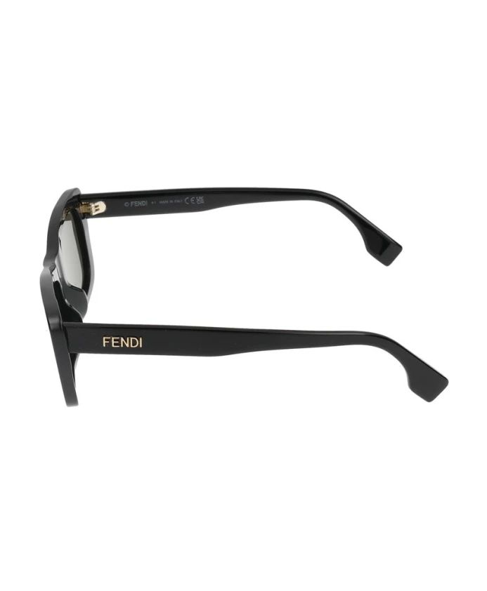 Солнцезащитные очки с надписями Fendi, коричневый — фото 3