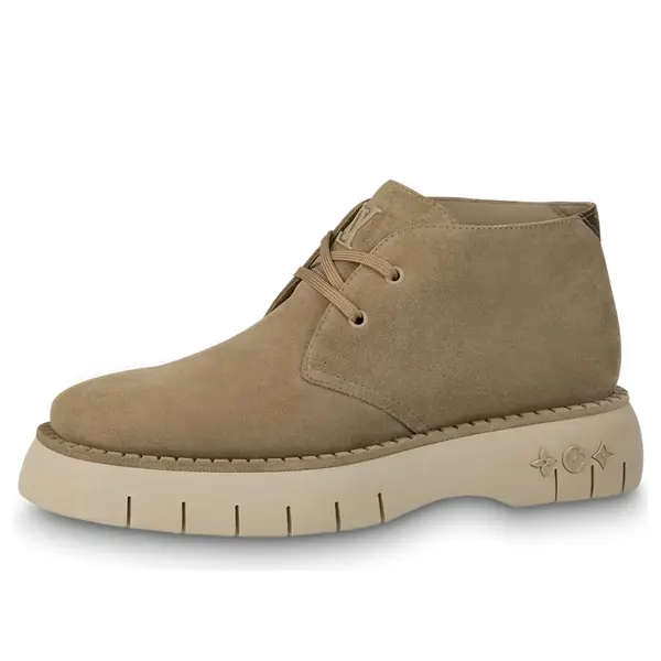 

Кроссовки square suede ankle boots 'beige' Louis Vuitton, бежевый
