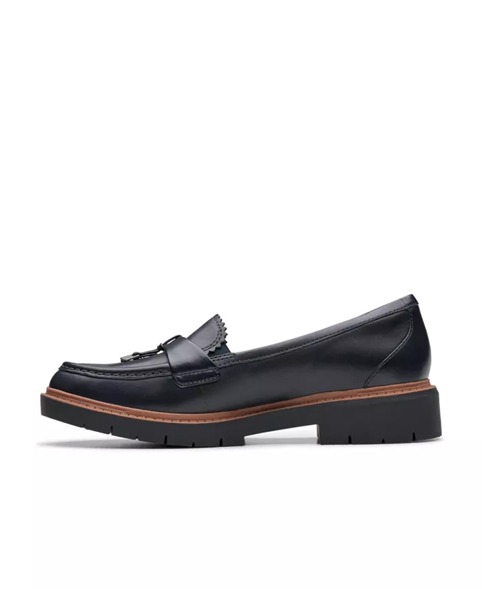 Женские удобные лоферы Westlynn Bella на массивной подошве Clarks, синий — фото 3