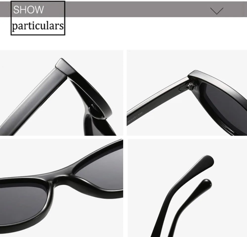 

MUTYNE Модные маленькие цельные солнцезащитные очки для женщин в винтажном стиле «кошачий глаз», уникальные панк-очки с защитой от УФ-излучения UV400, Leopard-black