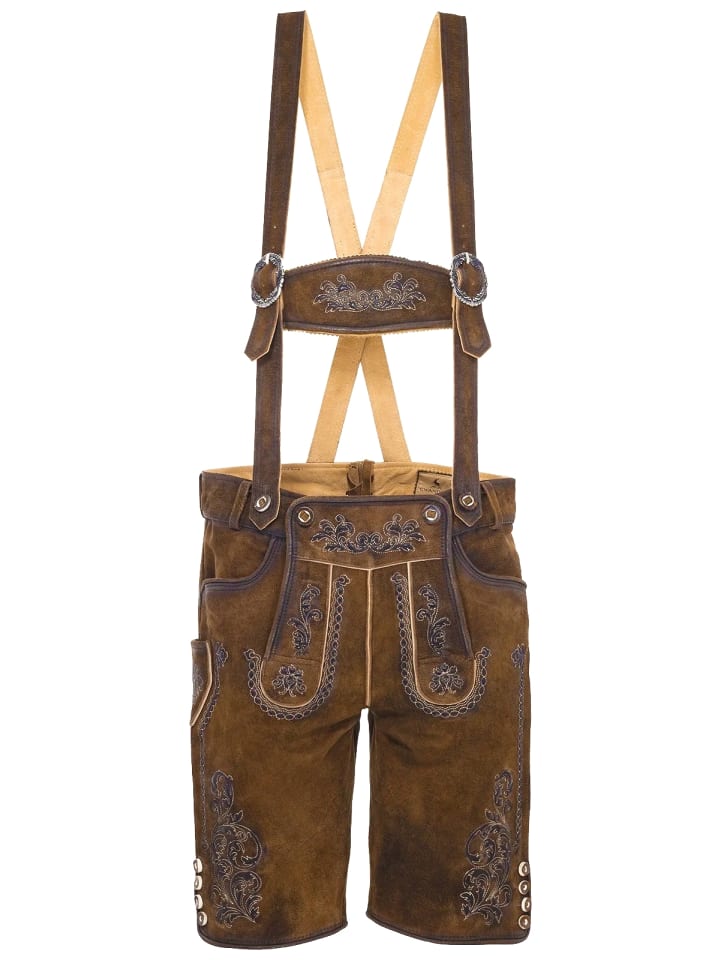 

Кожаные брюки LUDWIG в крапинку темно-коричневого цвета Gwandler