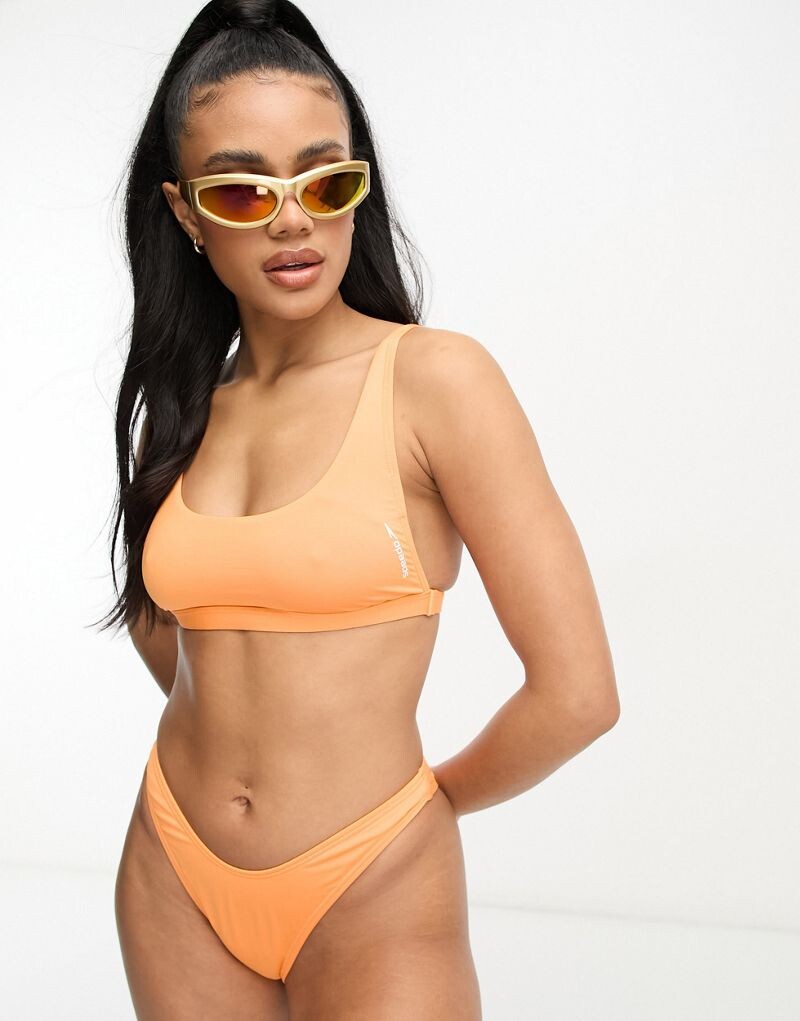 

Нектариновый лиф бикини с глубоким вырезом спереди Speedo