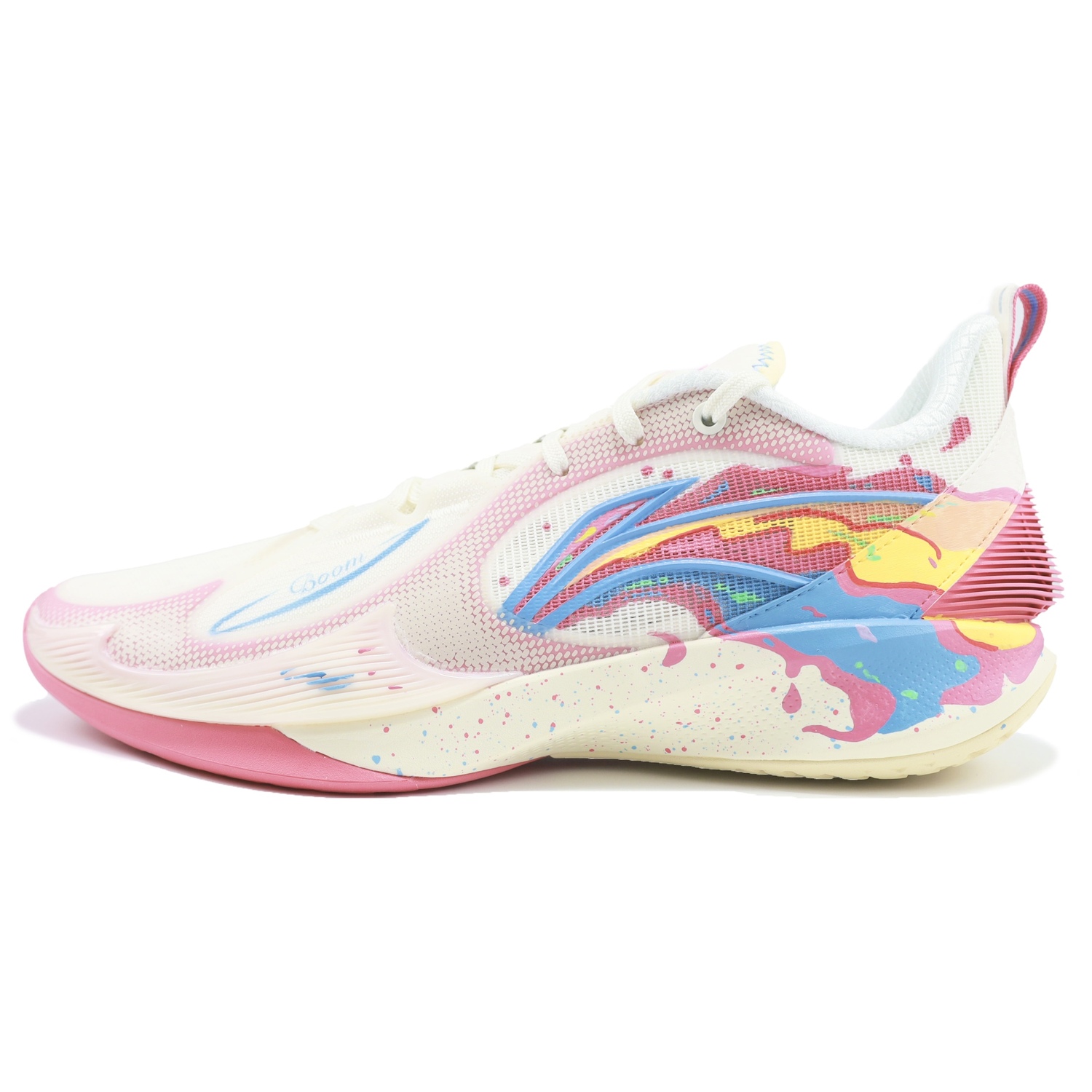 

Скоростные баскетбольные кроссовки 2V2 с амортизацией, износостойкие, облегченные, низкие, мужские LINING, розовый