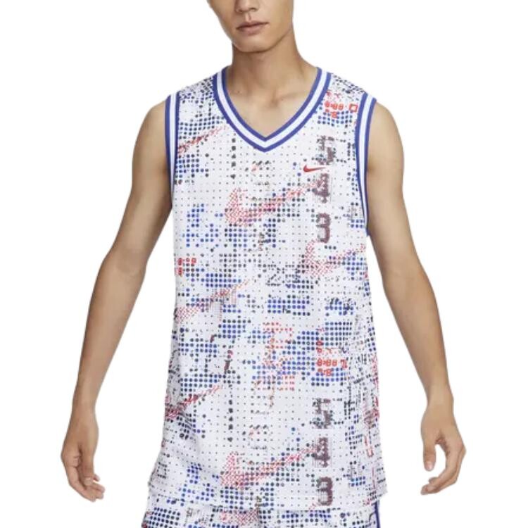 

Баскетбольная майка Dri-Fit мужская белая Nike, белый