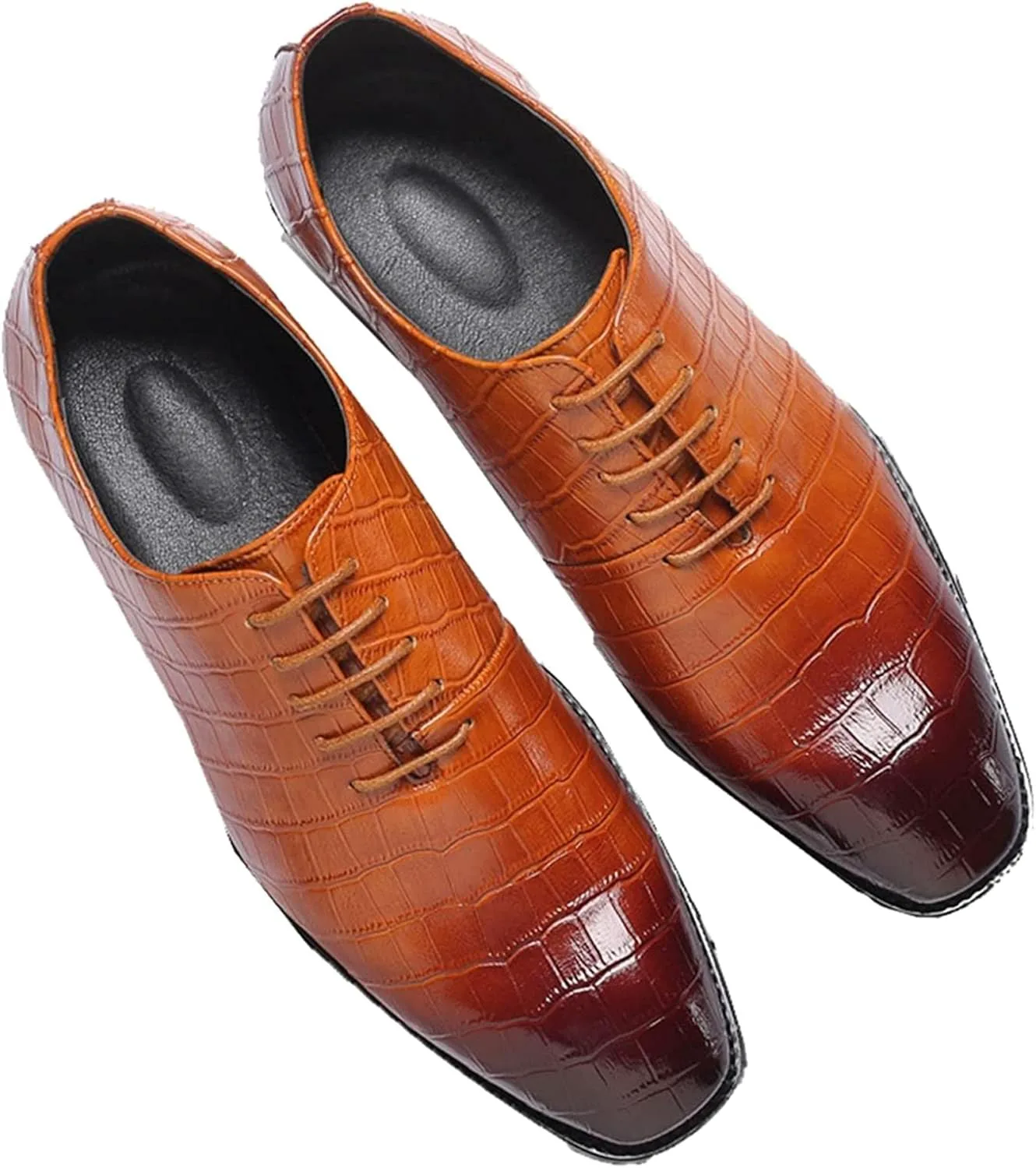 

Мужские официальные туфли Yiozoi, легкие, нескользящие, с заостренным носком, шнуровкой, кожаные, для бизнеса, свадьбы, офиса, оксфорды, желтый