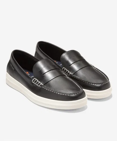 Мужские кожаные лоферы Nantucket Drift COLE HAAN чёрные — фото 2
