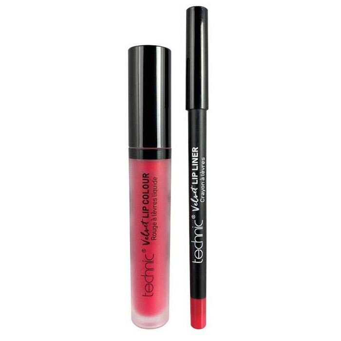 

Набор косметики Velvet Lip Kit Perfilador de Labios + Labial Líquido Technic, Tea Rose