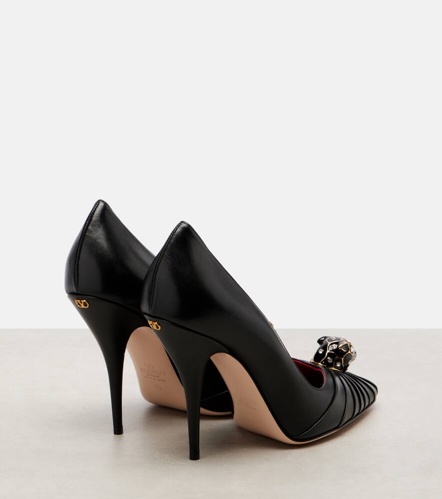 Туфли-лодочки Pas De Chat 105 из кожи Valentino Garavani, Nero — фото 2