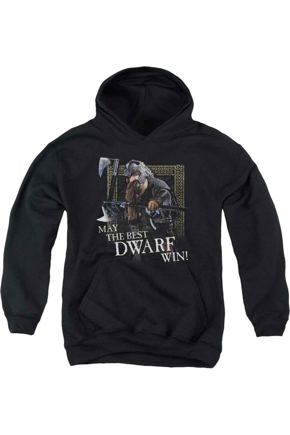 

Лорд Колец Лучшая худи для подростков с капюшоном Dwarf Gildan, черный