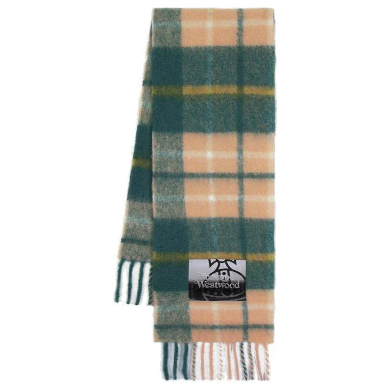 

Vivienne Westwood Тартановая шаль с бахромой, Green