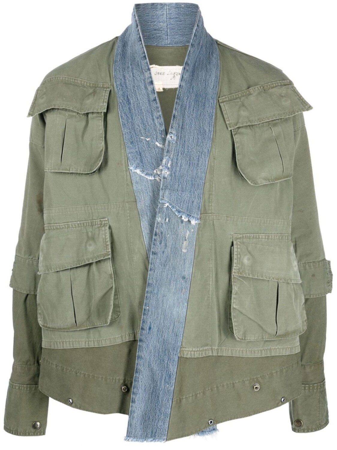 

Greg Lauren куртка в стиле милитари, зеленый
