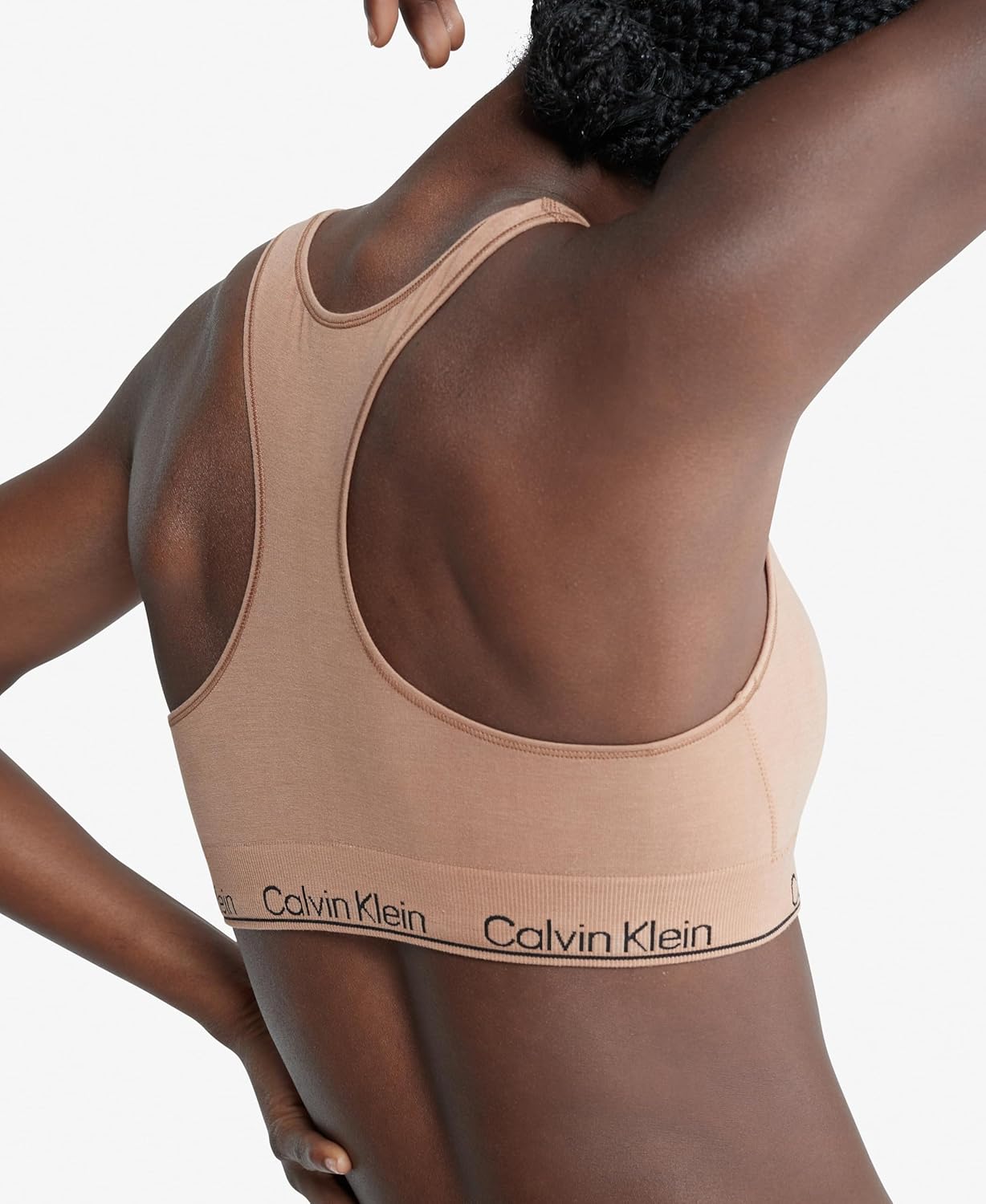Calvin Klein Womens Modern Seamless Naturals Lightly Linen Bralette, Sandalwood — фото 3