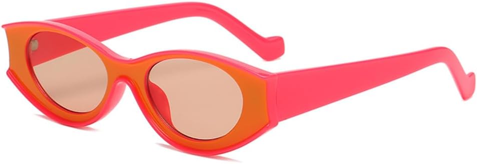 

Солнцезащитные очки UV400 - маленькие овальные, в стиле панк, с градиентной расцветкой, для женщин и мужчин, для бега и занятий спортом на открытом воздухе UYPTK, Rose Orange