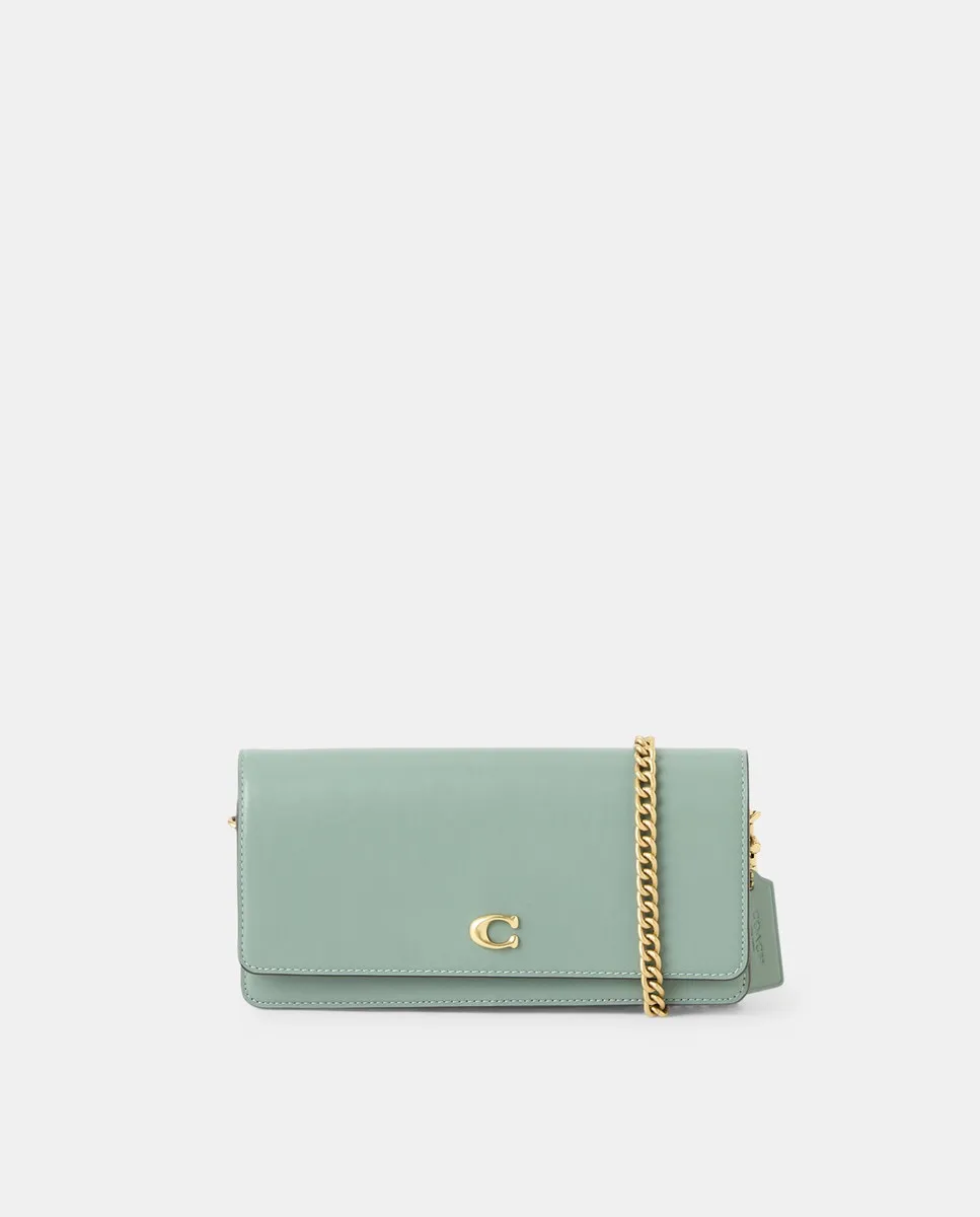 

Клатч с цепочкой Coach, зеленый
