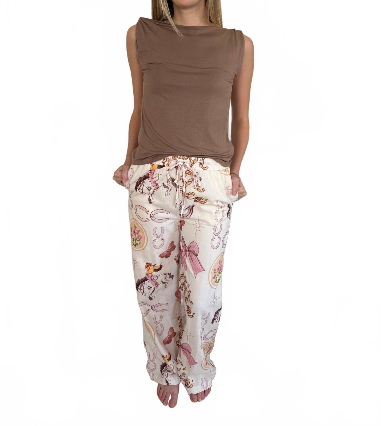 

Летние хлопковые брюки Tessa Montana в кремовом цвете Bailey Rose