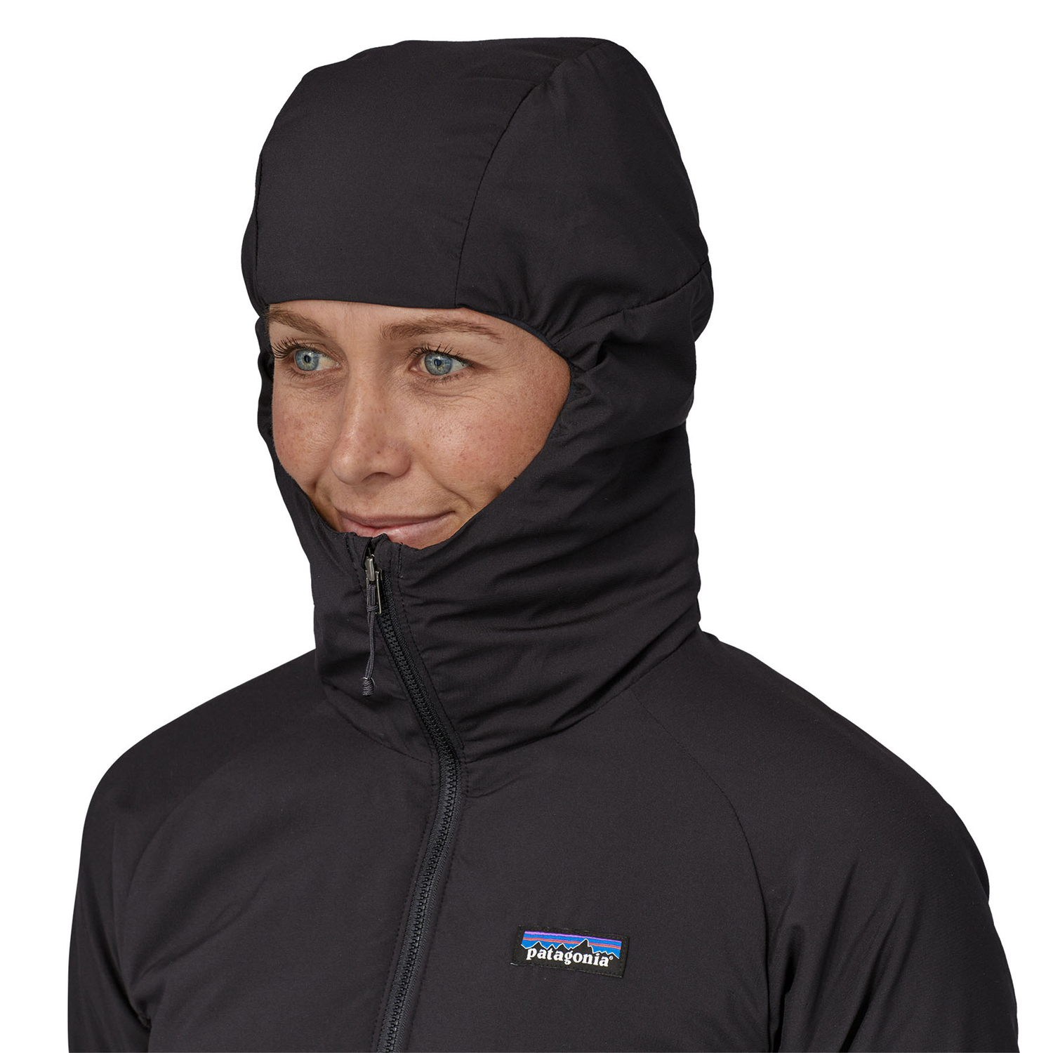 Женская легкая гибридная куртка с капюшоном Nano-Air Patagonia, Black — фото 4