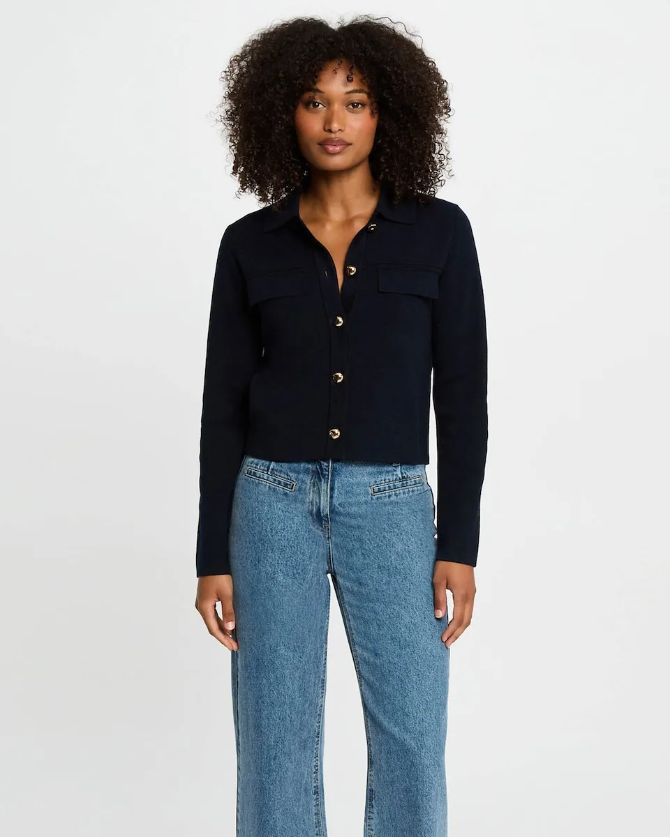 

Женский кардиган с длинным рукавом Morgan, темно-синий