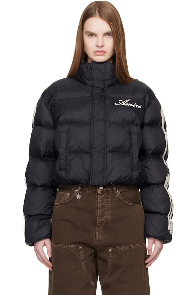 

Укороченная пуховая куртка Bones Amiri, черный