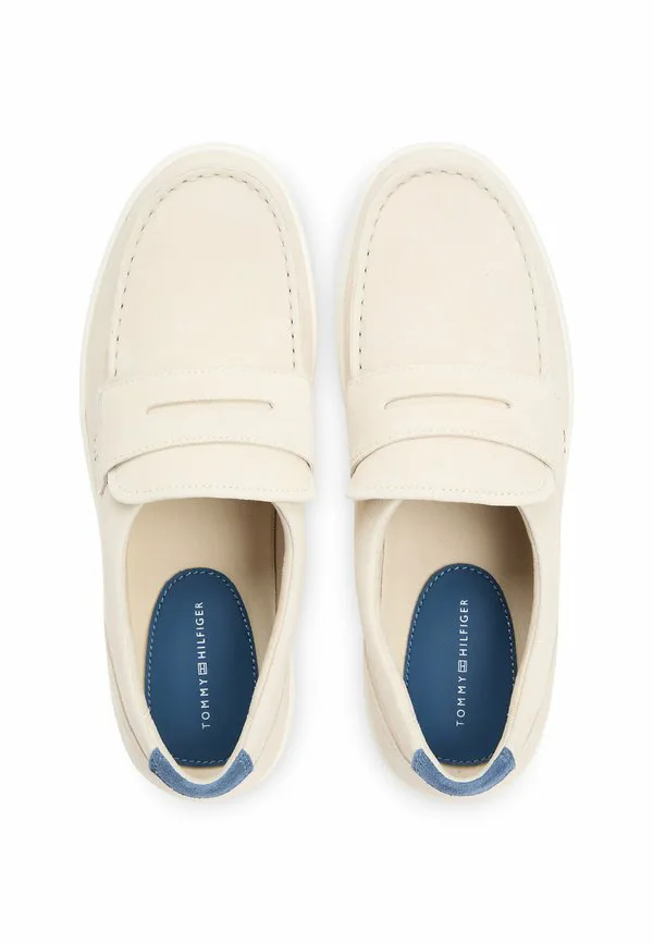 Легкие замшевые гибридные лоферы без шнурков Tommy Hilfiger, Classic Beige — фото 3