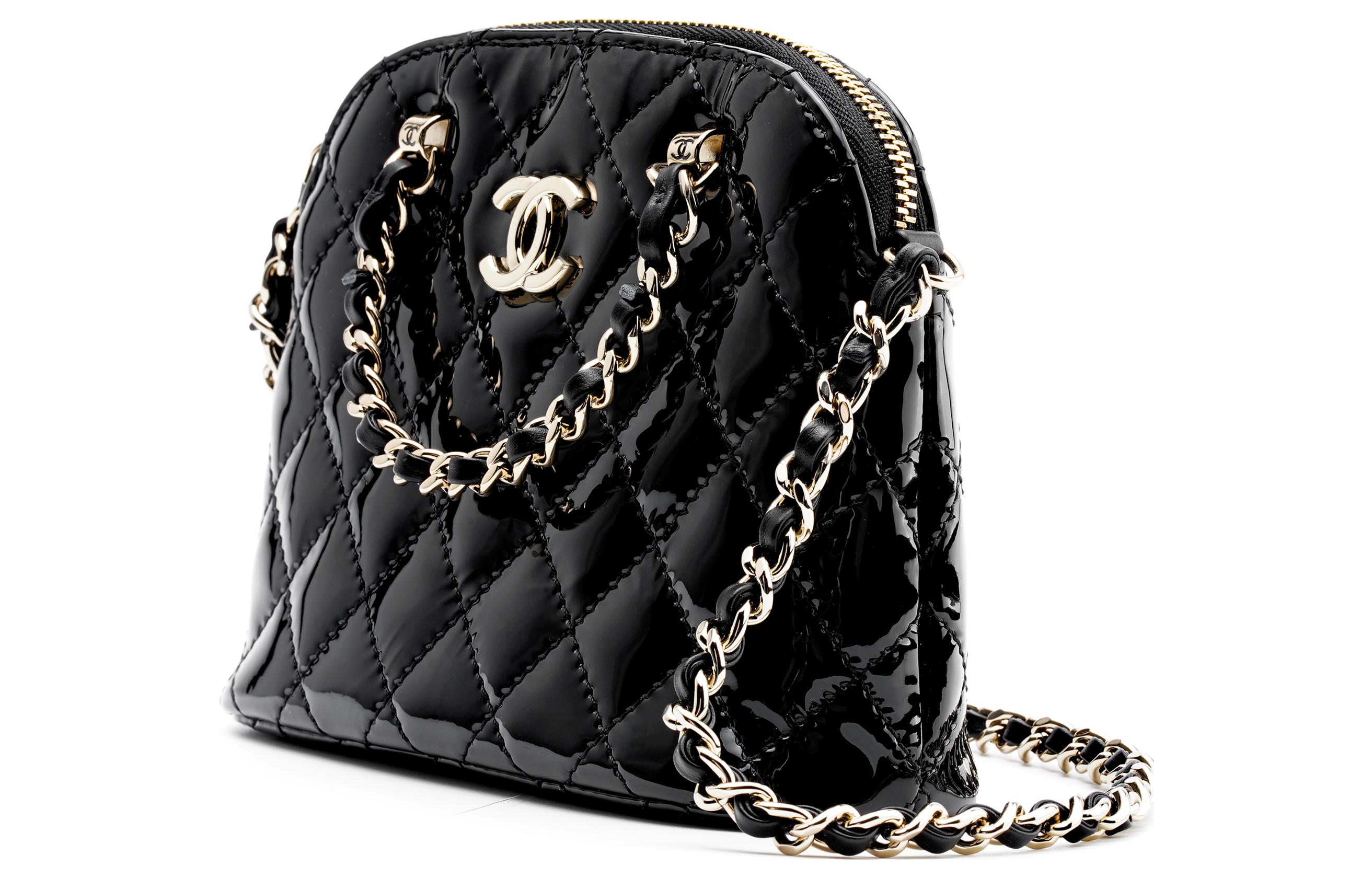 Кожаный клатч на одно плечо через плечо женский черный CHANEL — фото 2