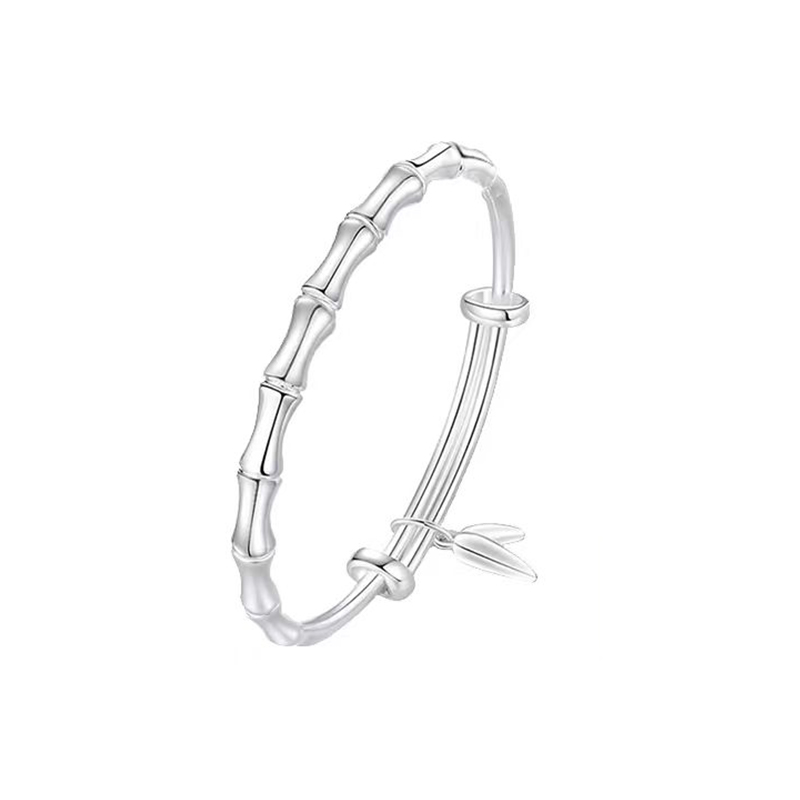 

Нишевые дизайнерские браслеты для женщин VIVIWELL, Step By Step Bamboo Leaf Glossy Bracelet