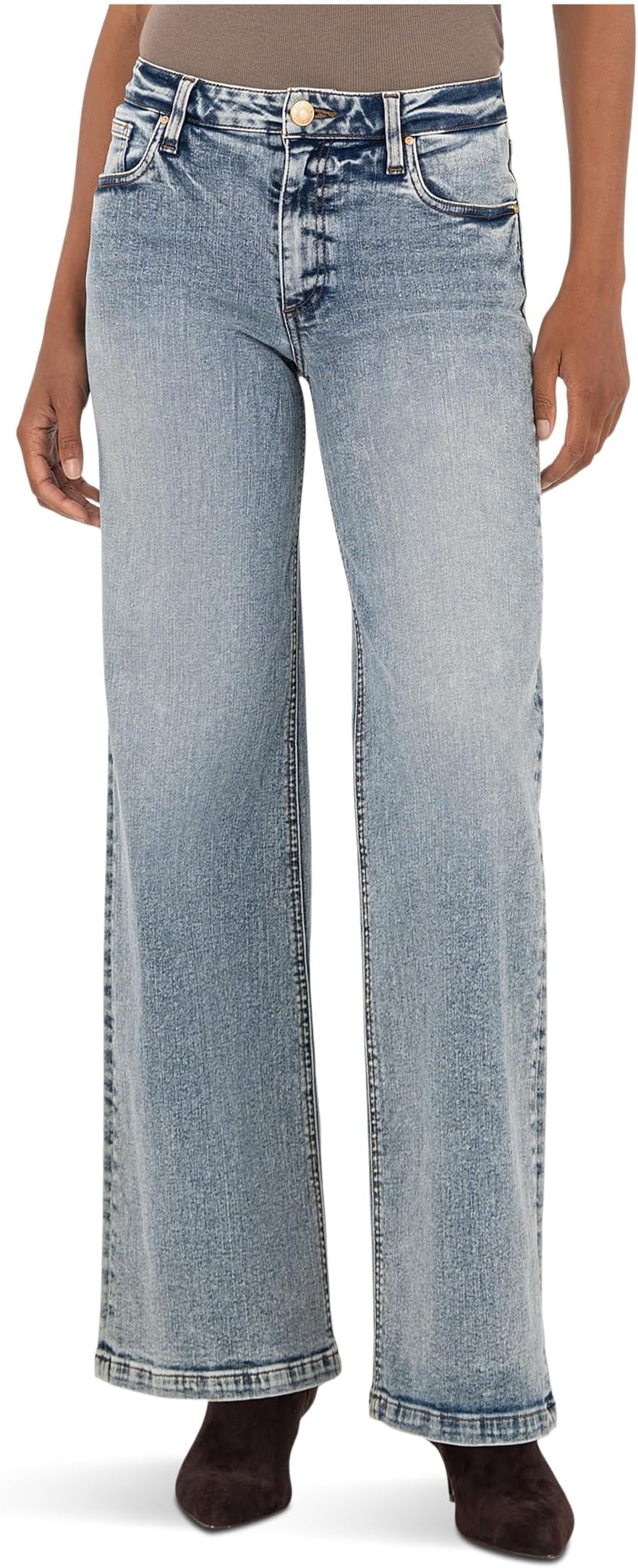 

Женские джинсы Sienna с высокой талией, прямого кроя, 5 карманов KUT from the Kloth, Accredited