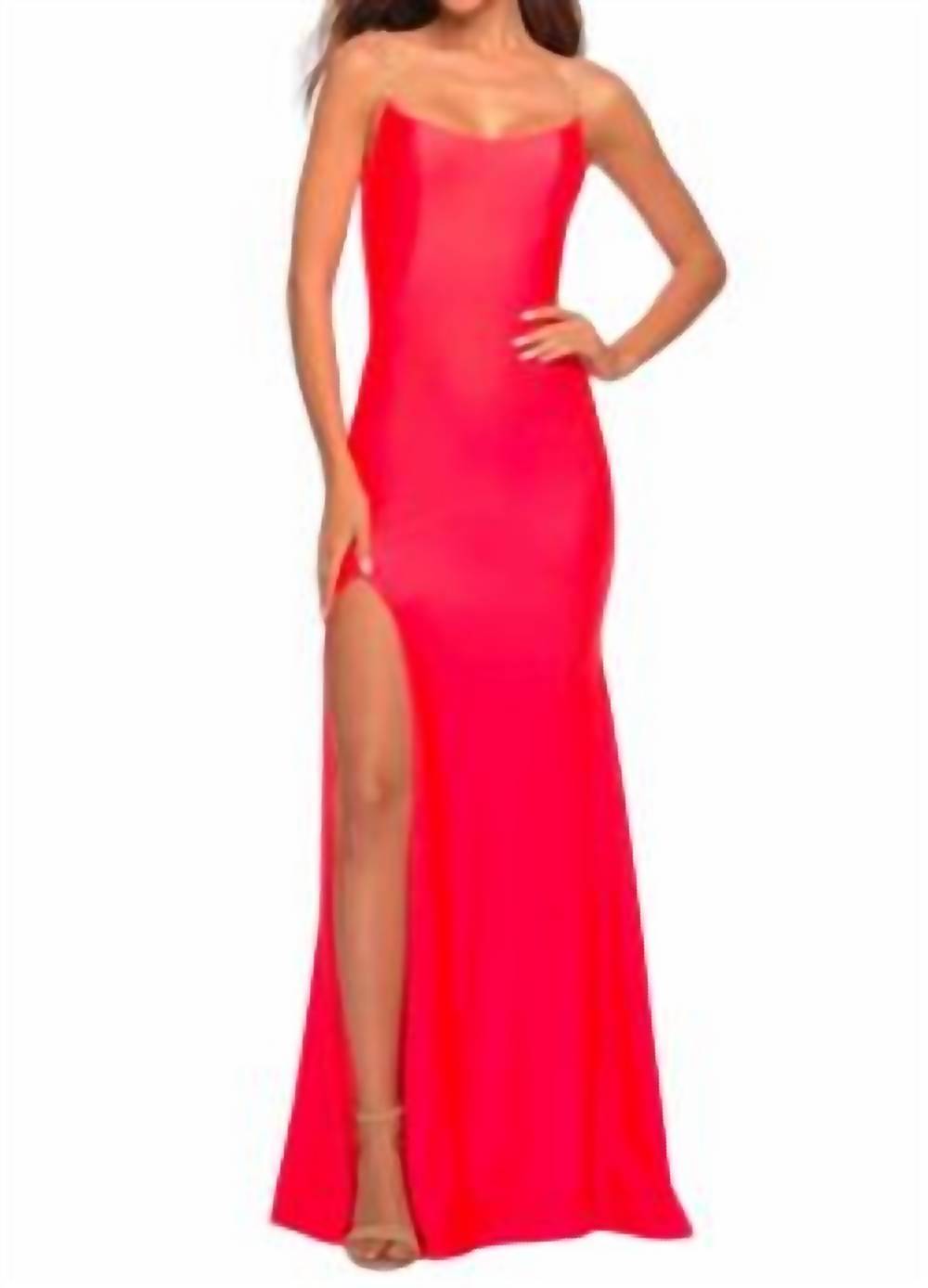 

Неоновое Коралловое Платье La Femme
