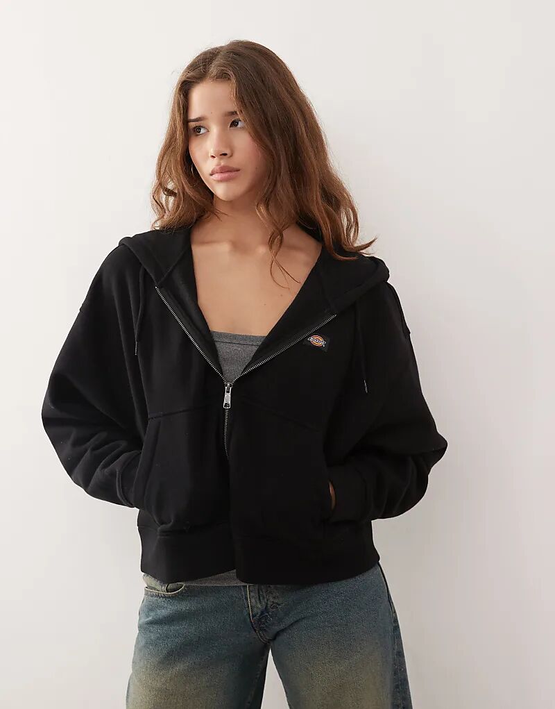 

Толстовка с капюшоном Dickies Oakport на молнии черного цвета