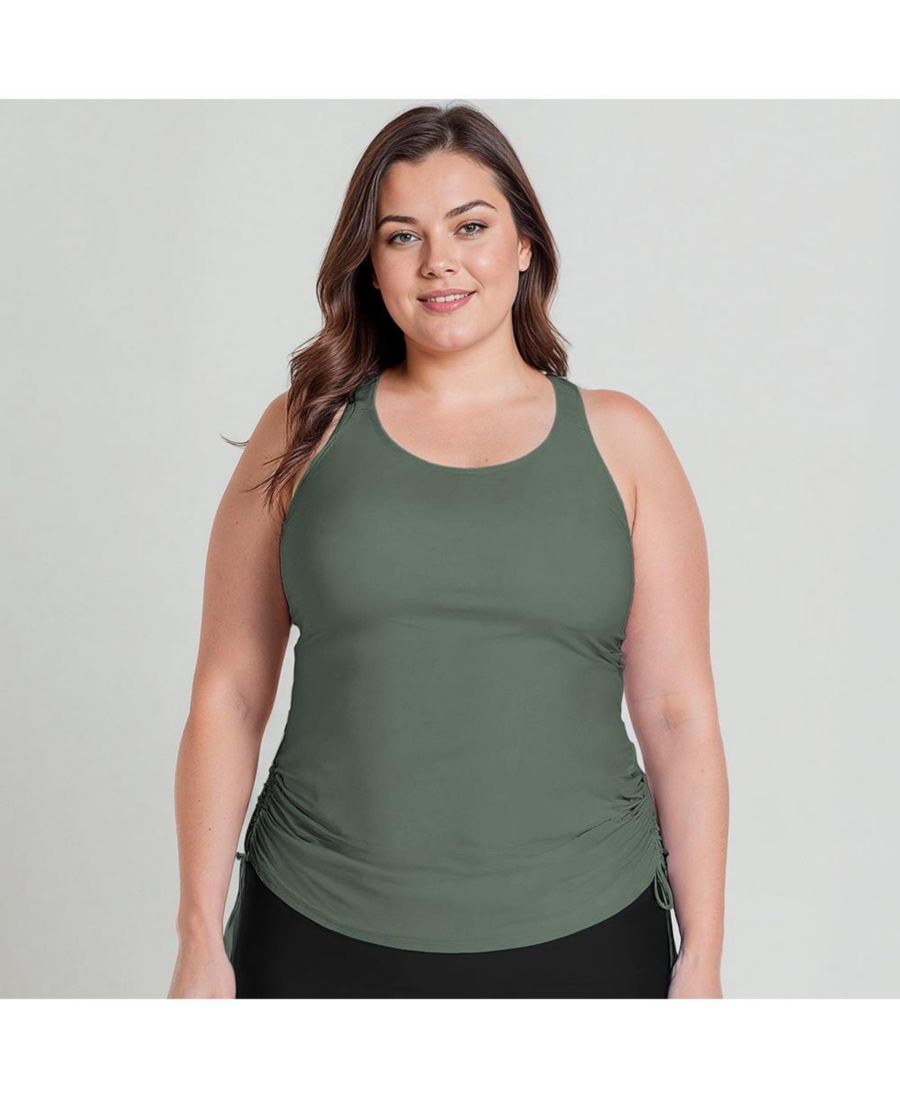 

Купальник-танкини Maya больших размеров: верх со съемными чашечками и плавки Calypsa, Sage green, Зеленый, Купальник-танкини Maya больших размеров: верх со съемными чашечками и плавки Calypsa, Sage green