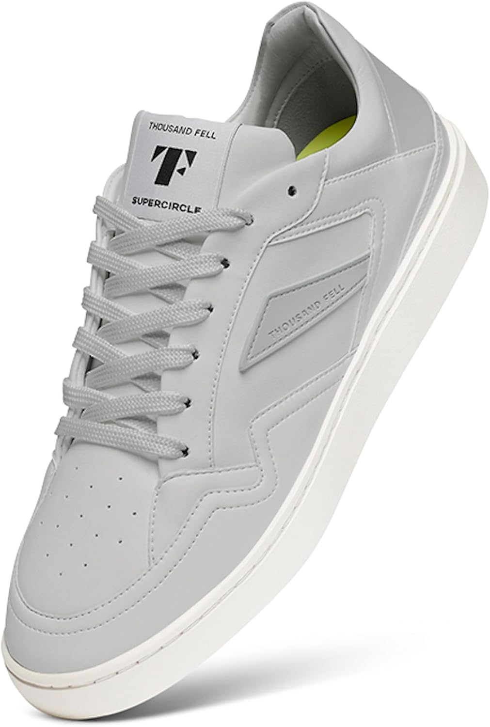 

Кроссовки Thousand Fell Men’s Court - экологичные веганские обувь из био-кожи, изготовленной из переработанных и пищевых отходов - водо- и пятностойкие, долговечные, пригодные для переработки повседневные кроссовки, Stone