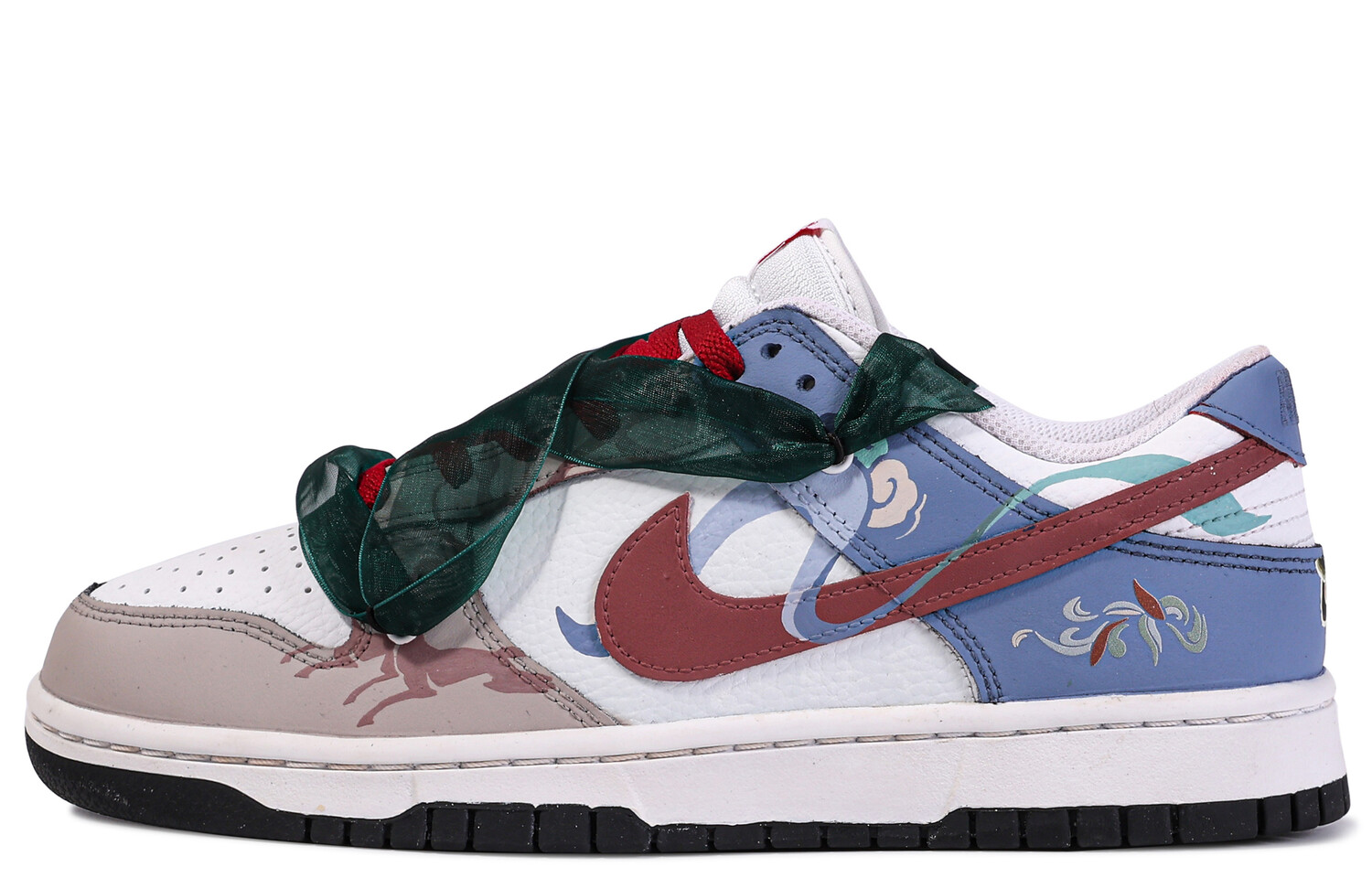 

Кроссовки Nike Dunk Skateboard Shoes Men Low-Top Blue Brown/Red