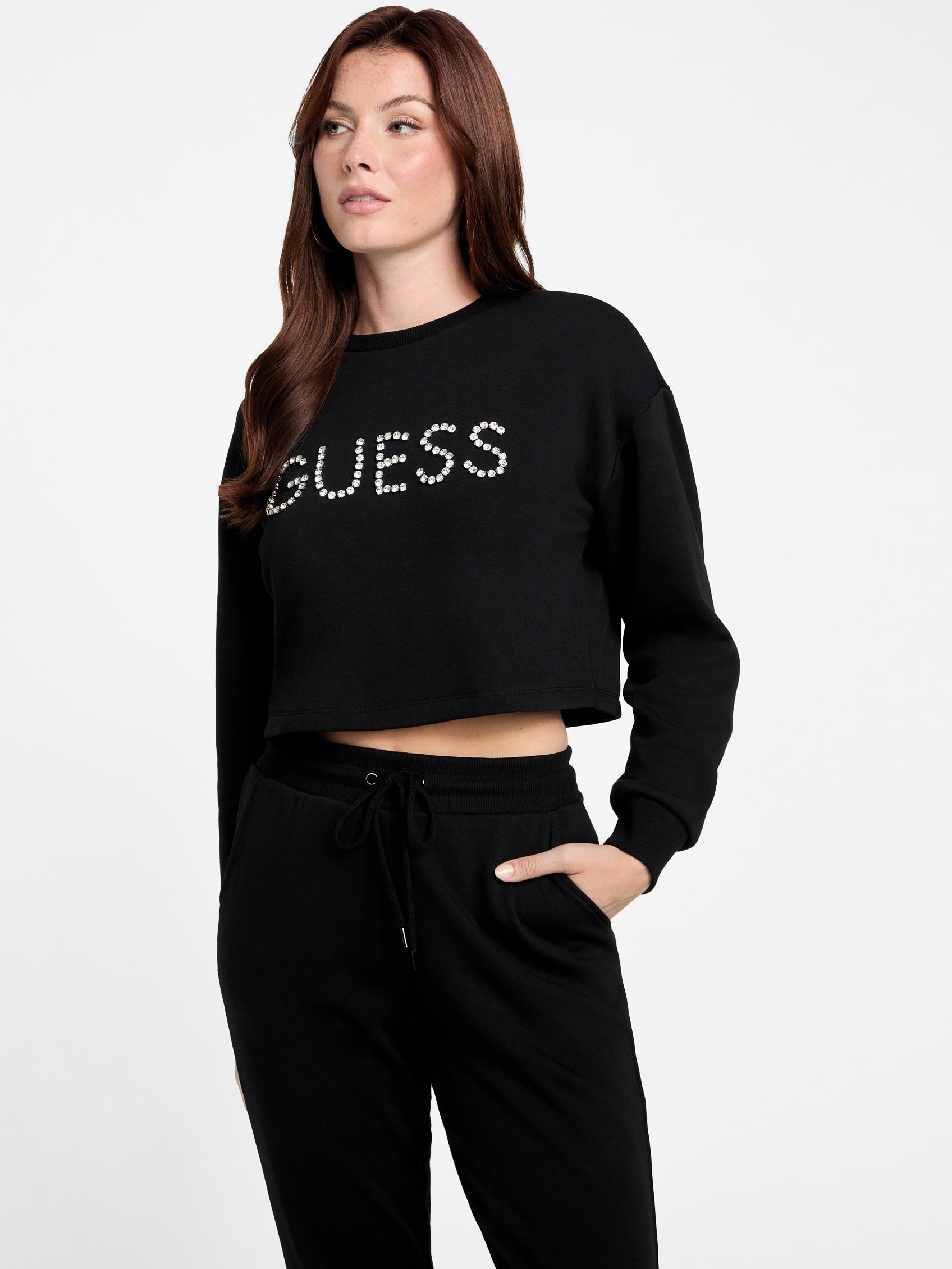 

Свитер Camila со стразами Guess Factory, черный
