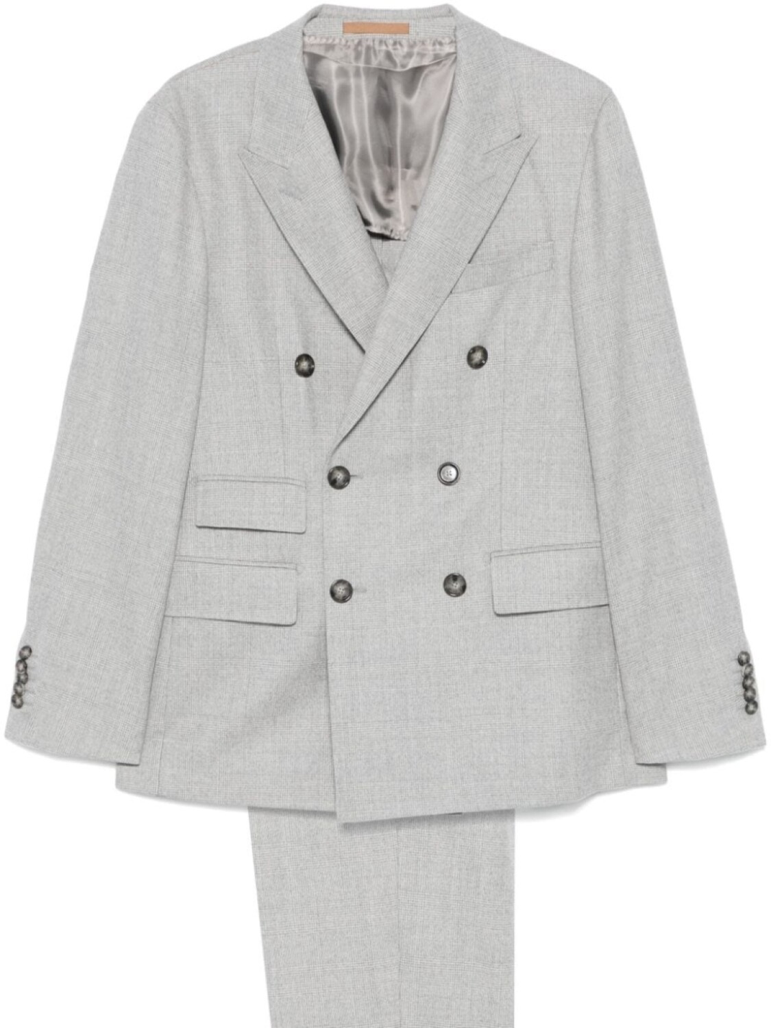 

BOSS шерстяной костюм в клетку, серый