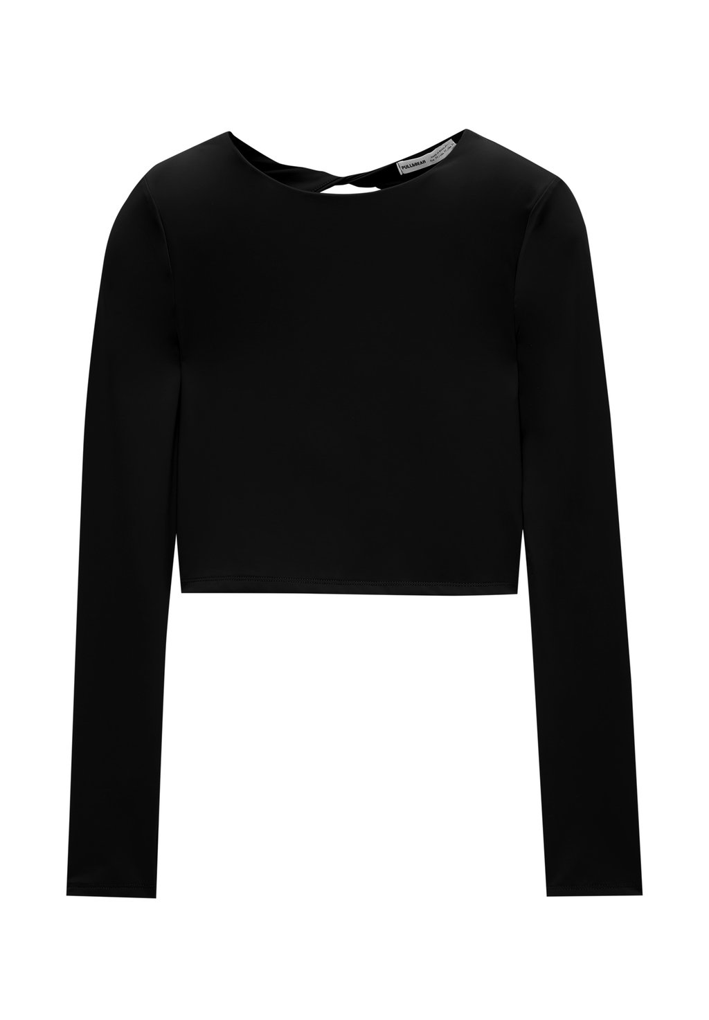 

Топ с длинными рукавами CROPPED PULL&BEAR, черный