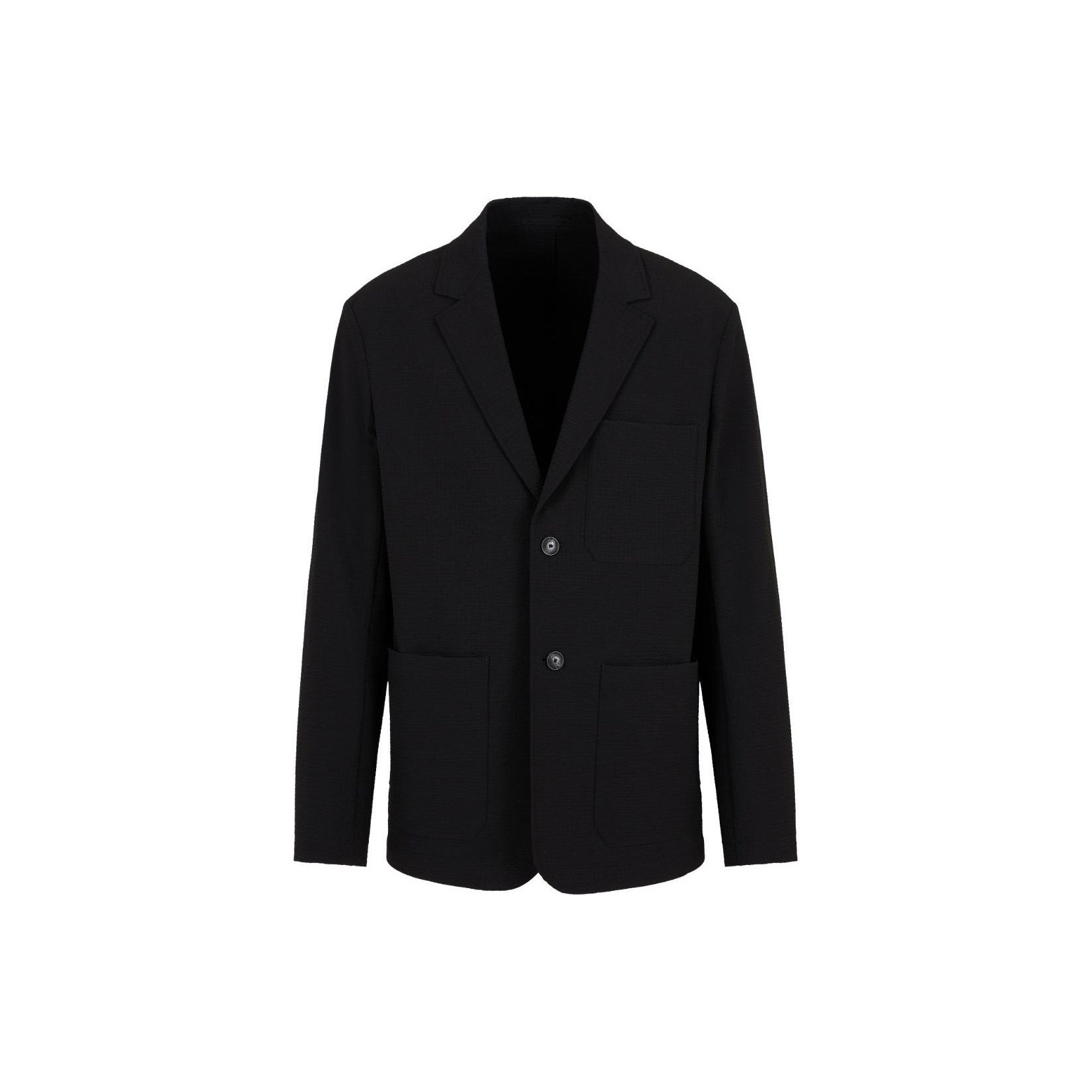 

EMPORIO ARMANI Однобортный пиджак из технической ткани пике, Black