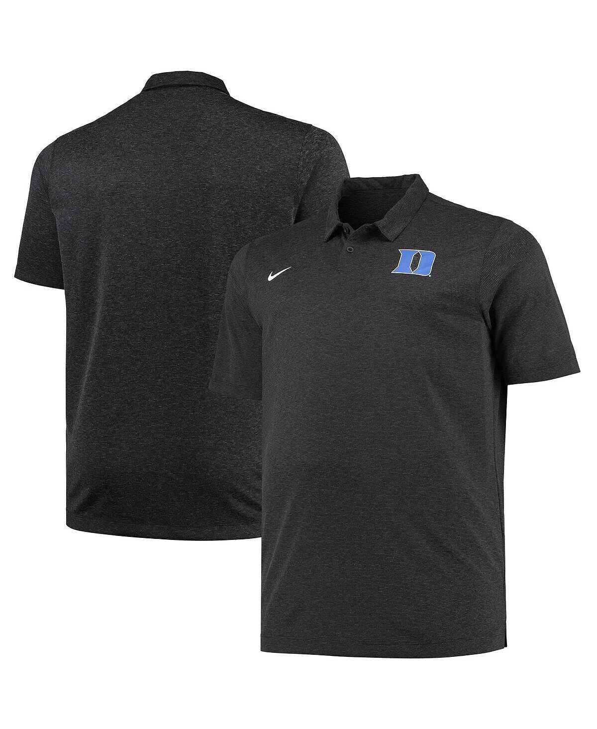 

Мужская рубашка-поло черного цвета Duke Blue Devils Big and Tall Performance с принтом меланжевого цвета Nike