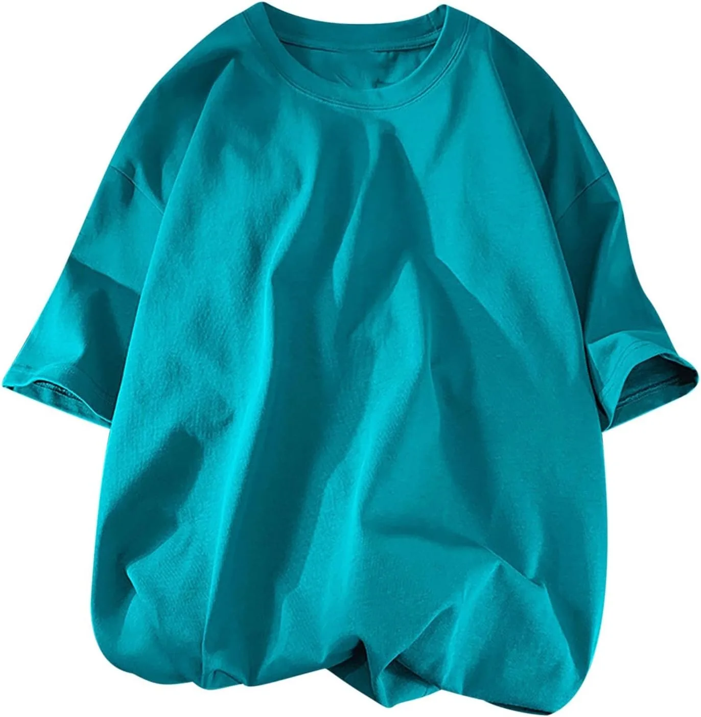 

Мужская футболка с дроп-плечом оверсайз QUNPIU