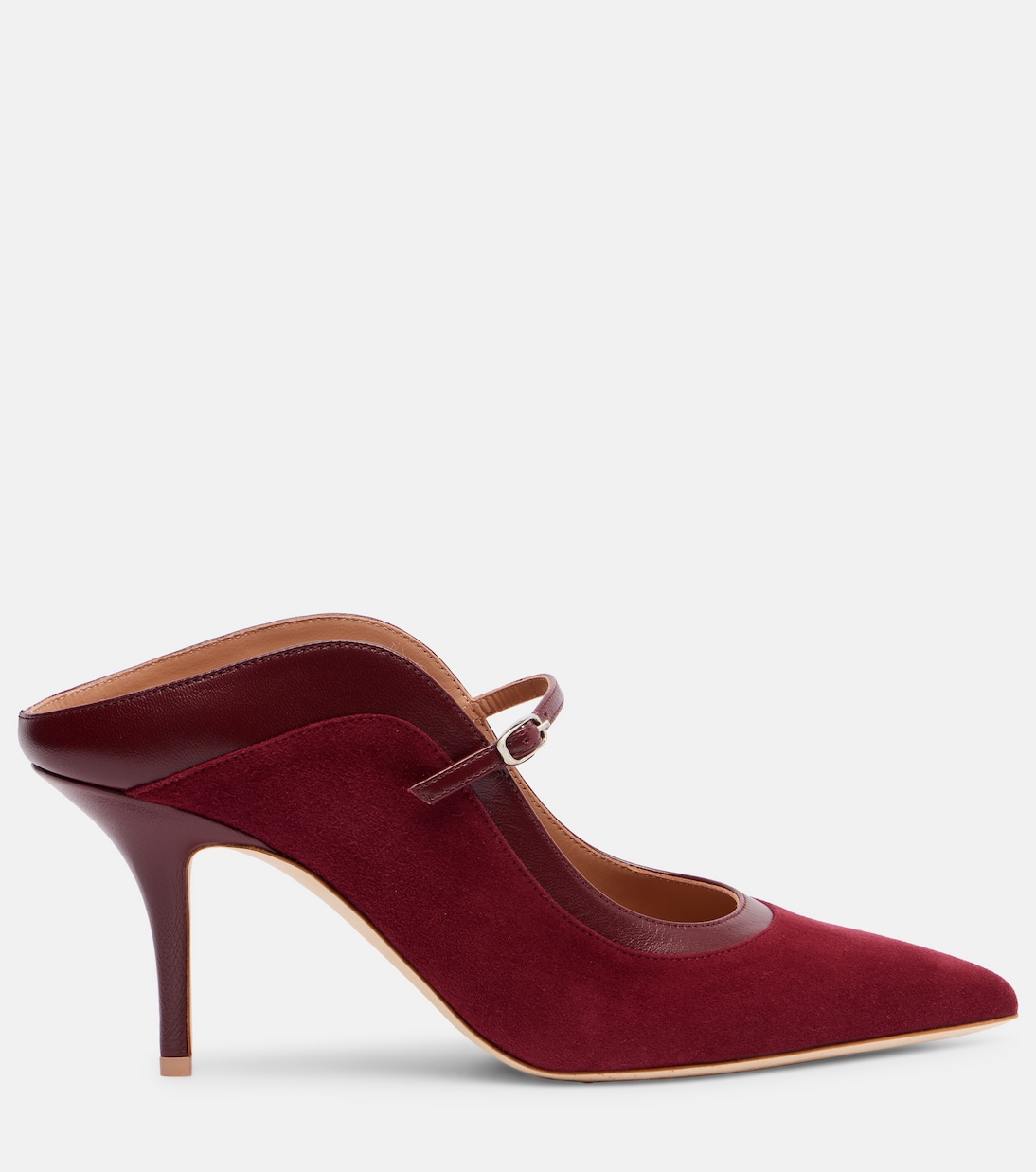 Delphi 70 мюли из замши Malone Souliers, Rosewood\Rosewood — фото 4