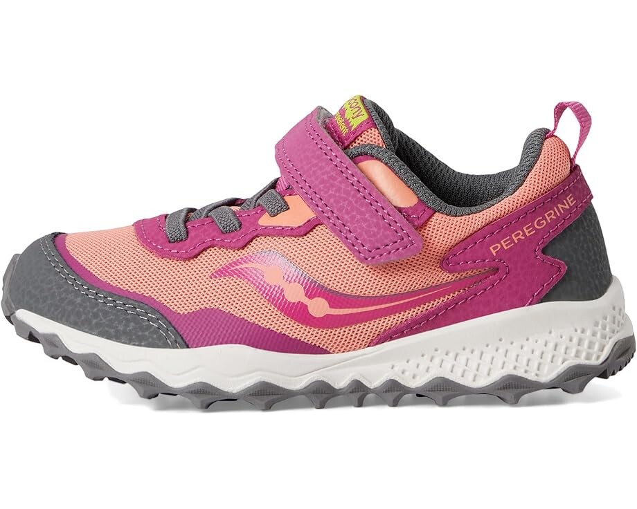 Кроссовки Saucony Kids Peregrine Shield KDZ A/C Sneakers, цвет Berry/Coral — фото 4