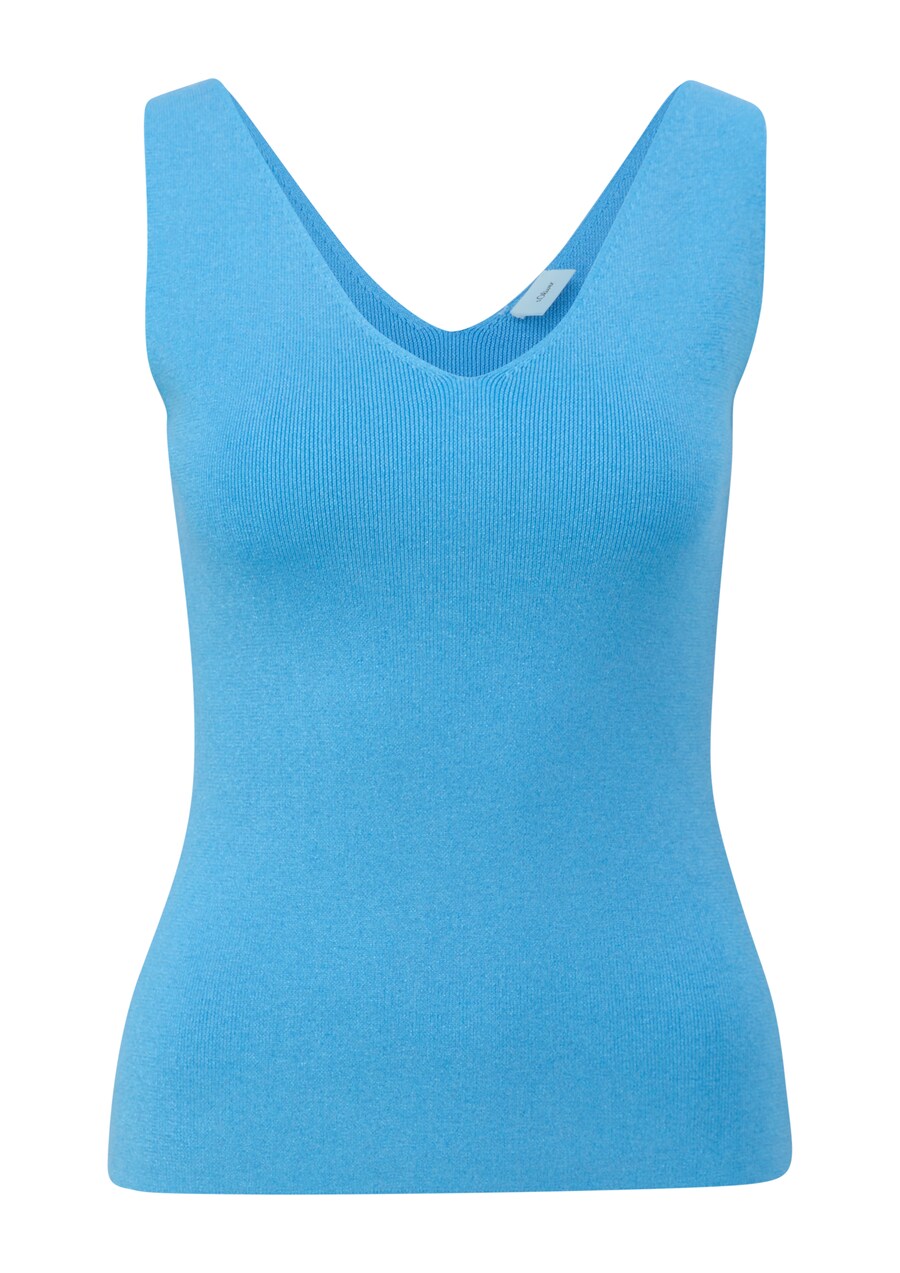 

Вязаный топ s.Oliver BLACK LABEL Knitted Top, небесно-синий