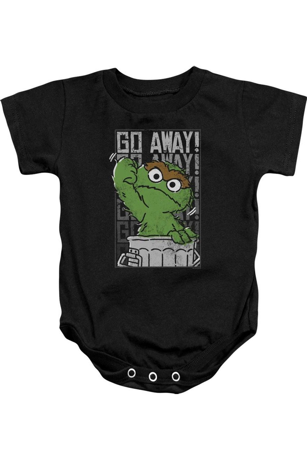 

Детский комбинезончик «Улица Зам: Уходи!» Gildan, черный