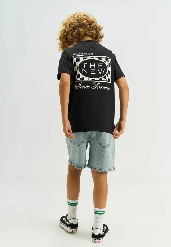 Футболка Tntyson s_s tee print t-shirt The New, черный